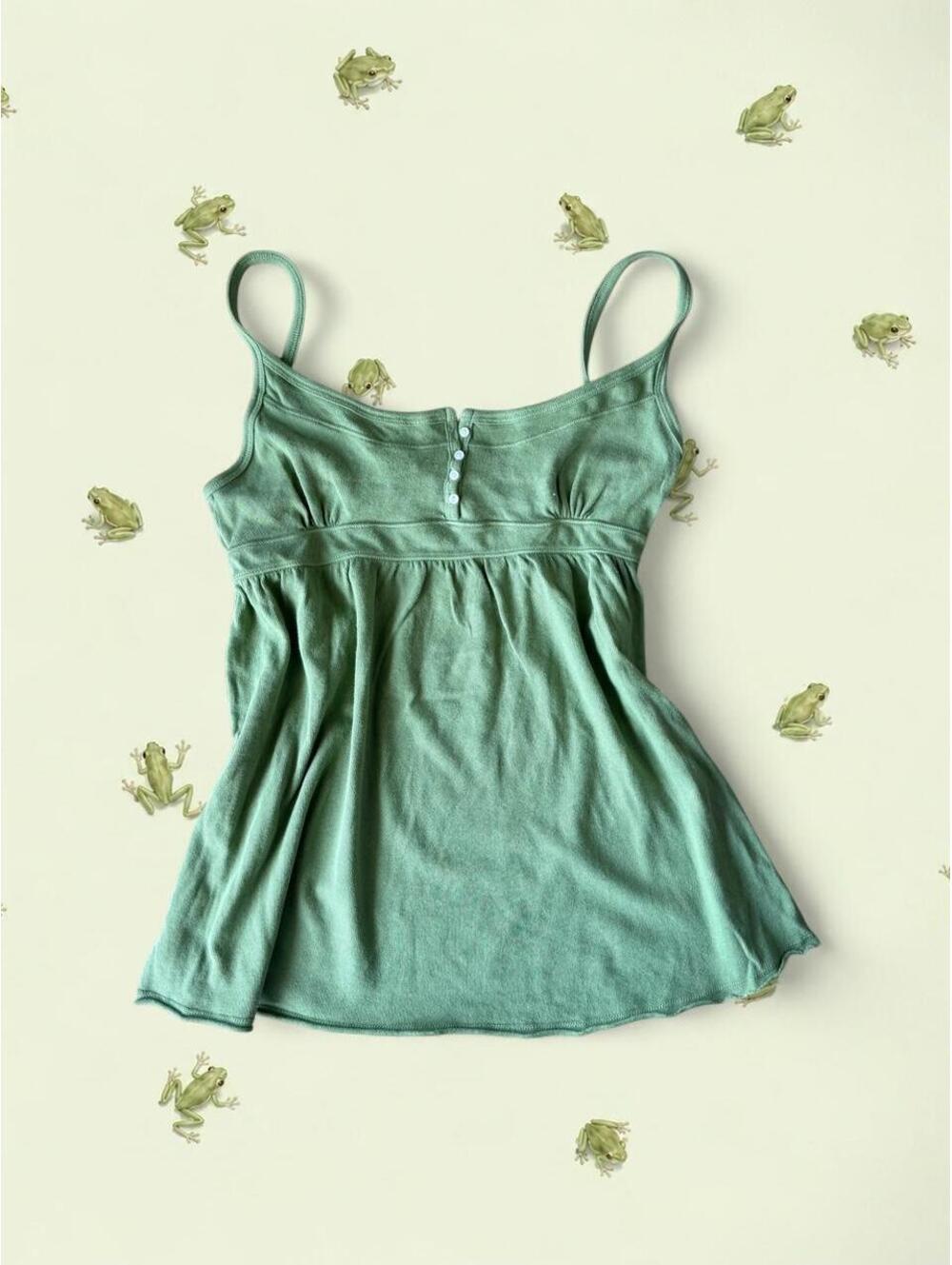 Brandy Melville matcha green babydoll tank